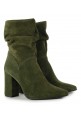 Zamszowe botki Imala khaki