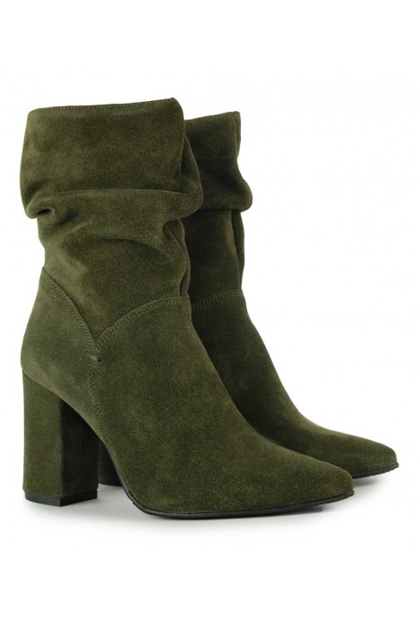 Zamszowe botki Imala khaki