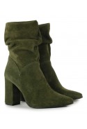 Zamszowe botki Imala khaki