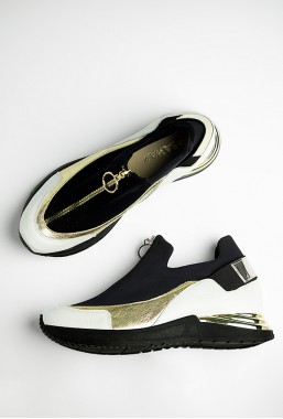 Złoto-czarne sneakersy Marien