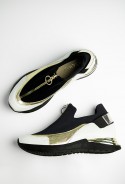 Złoto-czarne sneakersy Marien