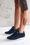 Granatowe zamszowe sneakersy Tinne