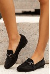 Czarne zamszowe loafersy Inma