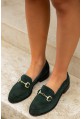 Zamszowe loafersy Grind butelkowa zieleń