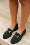 Zamszowe loafersy Grind butelkowa zieleń