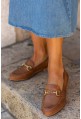 Brązowe loafersy Inma