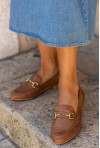 Brązowe loafersy Inma