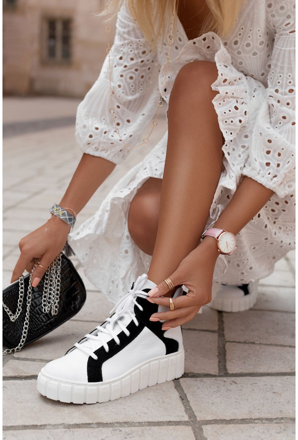 Biało-czarne sneakersy Harriet