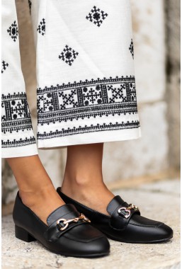 Czarne loafersy Henala