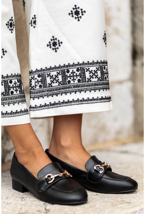 Czarne loafersy Henala