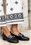 Czarne loafersy Henala