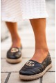 Czarne espadryle Palma