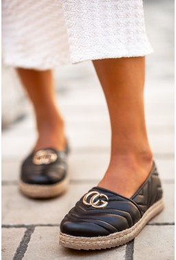 Czarne espadryle Palma