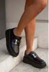 Czarne wsuwane sneakersy Amba na platformie