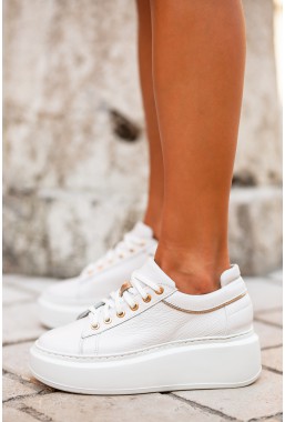 Białe sneakersy Mondima
