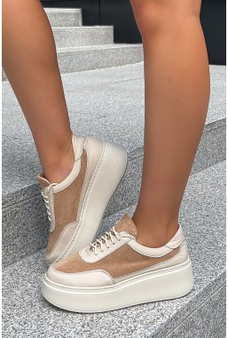 Beżowe sneakersy Irini