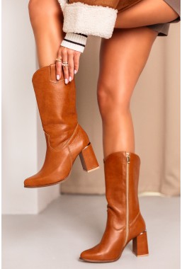 Wysokie botki Finnea camel
